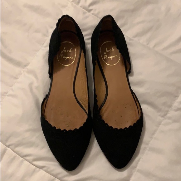 Jack Rogers black suede D’Orsay flats - size 7 - Picture 1 of 4